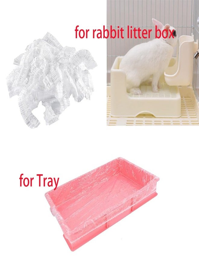 CDFZJC 50 Pcs Disposable Rabbit Cage Liner Plastic Toilet Film Leak-Proof for Small Animals Bunny Guinea Pig Bird Cage Liners Litter Box Crate Tray Drawer Quick Cleanup Essentials Indoor (Small) - Image 4